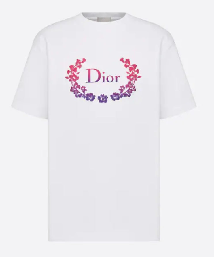 Dior Relaxed Fit White Crest T-Shirt