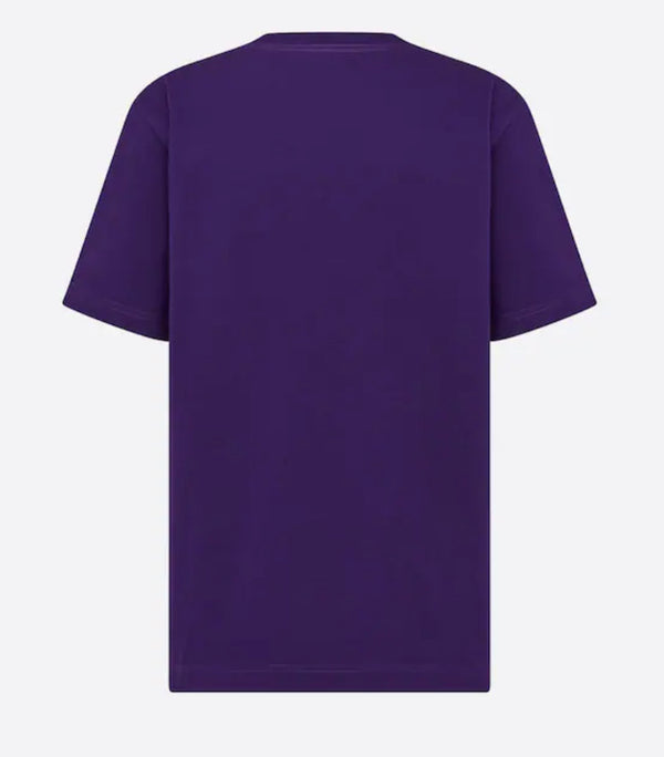 Dior Relaxed Fit Purple Crest T-Shirt