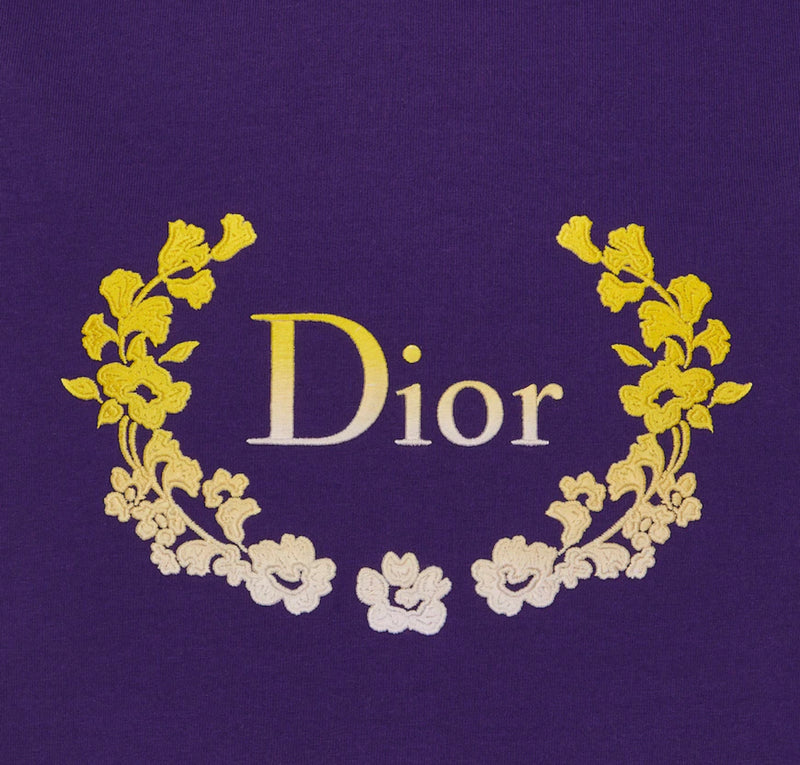 Dior Relaxed Fit Purple Crest T-Shirt