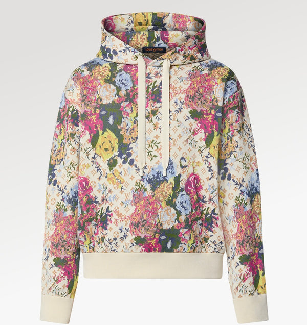 Floral Jacquard Graphic Hoodie