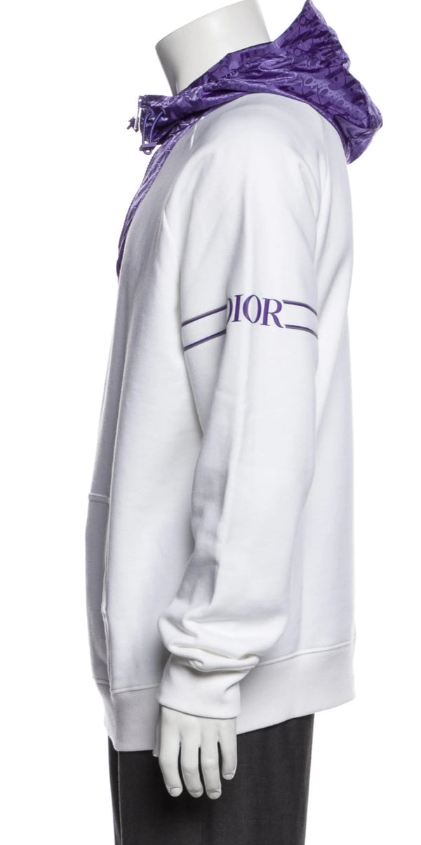 Dior Oblique Detailed Hoodie Purple