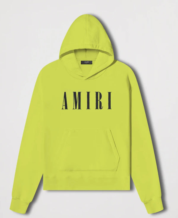 Amiri Lime Logo Hoodie