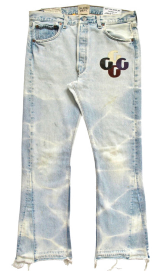 Gallery Dept leather multicolored G-Patch Jeans